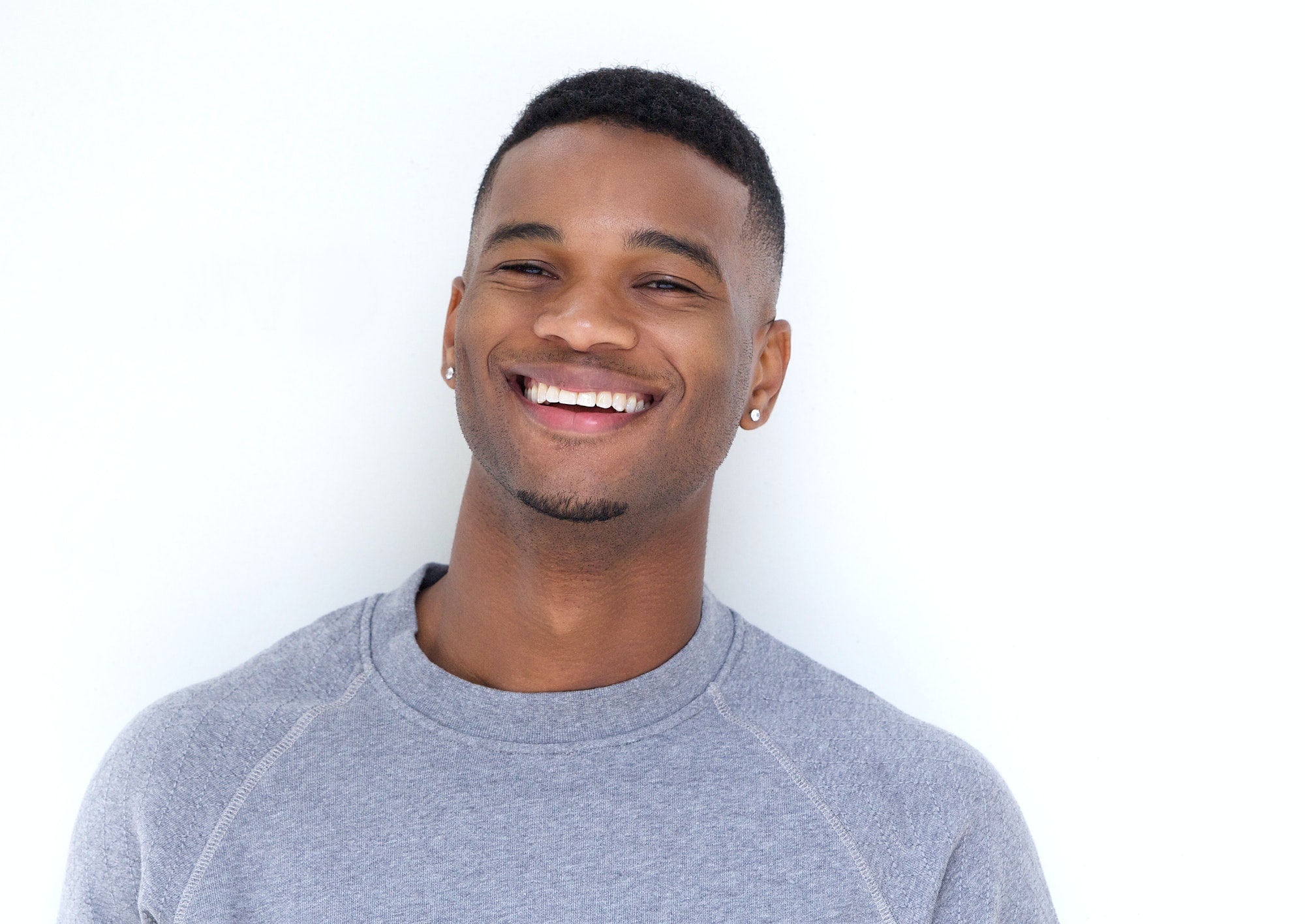Handsome young black man laughing